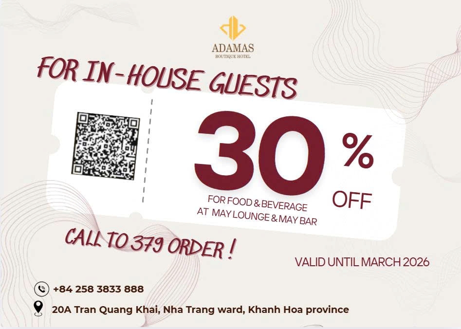 Enjoy 30% OFF for In-House Guests